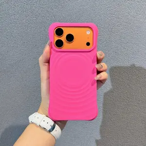 MagSafe Wave Silicone Case for iPhone 17 16 Pro Max | Integrated Buttons, Heavy-Duty Shockproof (19 Colors)