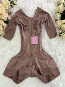 Faja LUNA, triconet de alta compresion tres nivles de broche, manga larga, pierna corta