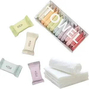 Compressed Face Towels, Portable Disposable Travel Wipes in Colorful Packaging, Thick Large Cotton Towels for Easy Use, Towel Set