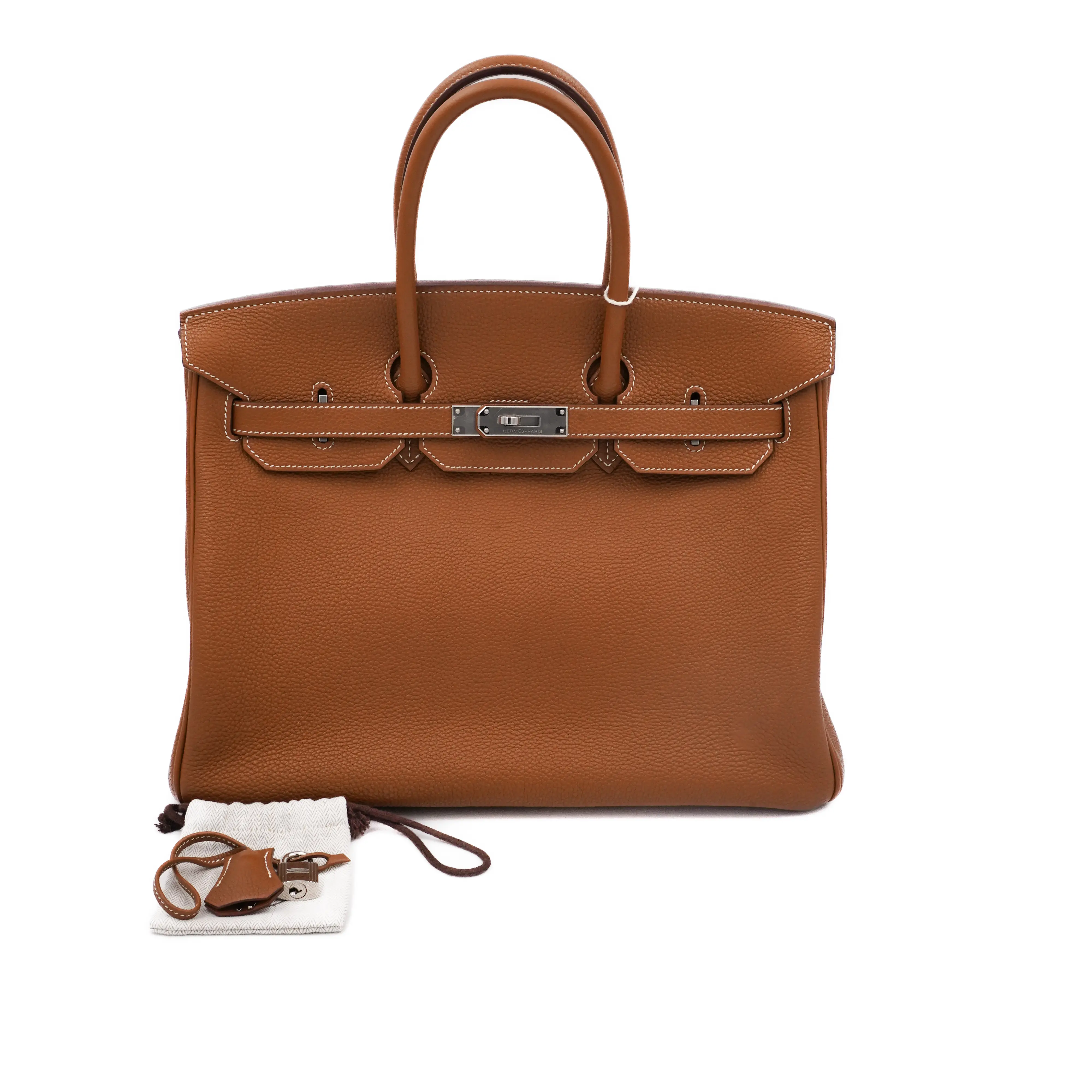 Pre-owned HERMÈS Leather Top Handle Bags Birkin30 Brown Top Handle Bag JM AM87