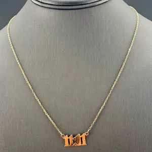 14k gold 11:11 Pendant Chain 18” Inches
