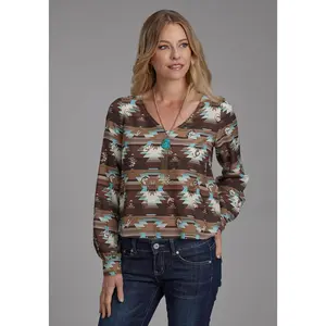 Women's Roper Aztec Long Sleeve Western Blouse