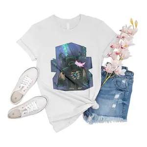 T-Shirt Unisex Warden Minecraft Warden N Axolotl Sleeve Family Event Girl Women Gift For Men Boy Novelty Friend Shirt