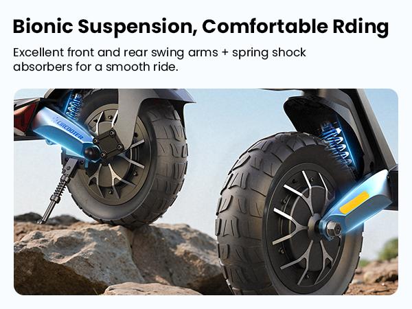 R1 PRO Electric Scooter for Adults, 1600W Dual Motor, 11" Off-Road Tires, 37 Miles Long Range, 28MPH Max Speed, 330LBS Capacity, Bionic Dual Suspension Fast Escooter for Commuting & Adventure