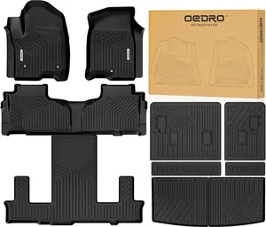 YITAMOTOR Floor Mats Fits for 2021-2024 Chevrolet Tahoe Bucket Seats, Custom Fit TPE All Weather Trunk Mat with Backrest for Chevy Tahoe Accessories, Anti-Slip Back Seat Protector, Full Mat Set Protector