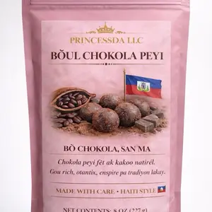Haitian Chocolate Balls (Boul Chokola Peyi) 8oz | Natural Cocoa Drink Mix