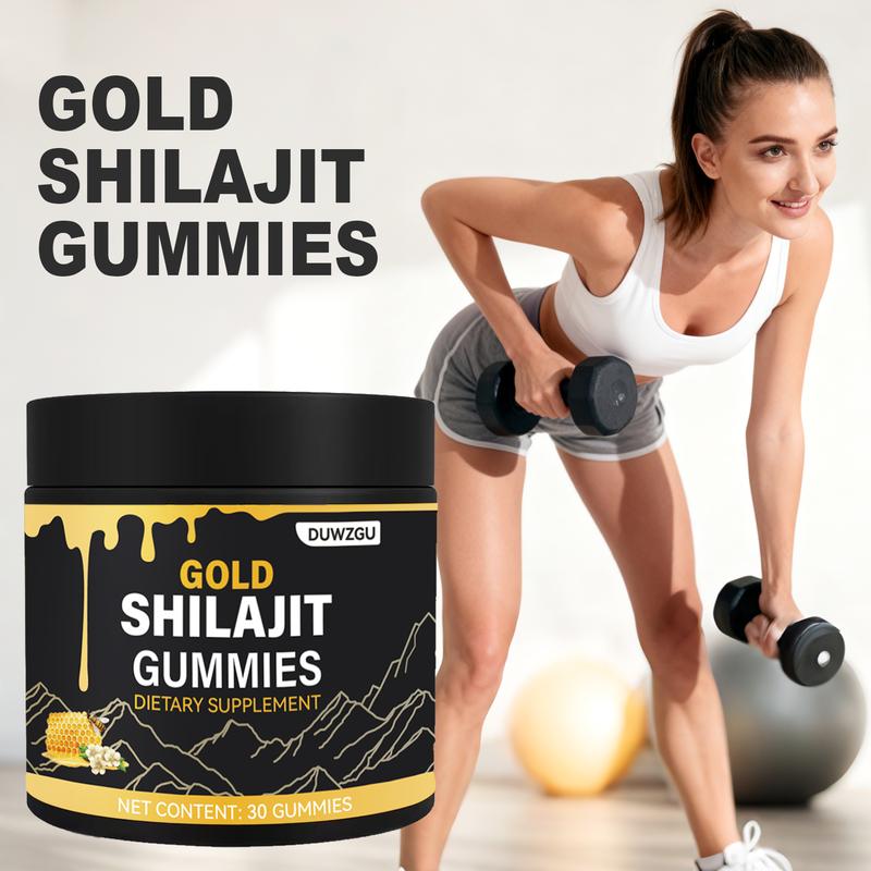 GOLD Shilajit Honey Gummies Supplement with Shilajit Honey Minerals & Fulvic Acid for Energy Stamina Dietary Supplement US Stock Up Specials 30 Gummies