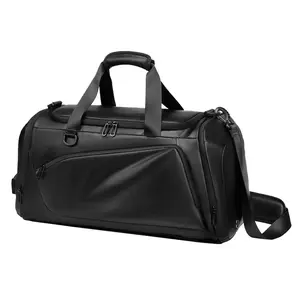 Gym Duffle Bag for Men and Women,Travel Backpack Duffel Bags with Shoe and Laptop Compartment,Carry On Weekender Bag with Wet Pocket,Workout Backpack for Fitness, Business (Black)