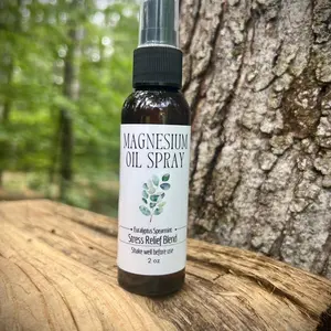 Magnesium Oil Spray - Stress Relief Blend | Magnesium Chloride, Eucalyptus & Spearmint Essential Oils Aromatherapy