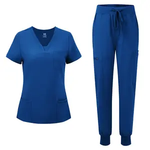 COZYFIT Scrubs for Women Nova Vital Set - V-Neck Top & Cargo Pants with 10 Pockets