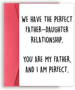 Best Mother's Day 2026 Gifts Perfect Father-Daughter Relationship Card for Father, Funny Father’s Day Gift for Dad, Happy Birthday Card from Daughter, Unique Bday Gift Idea for Stepdad