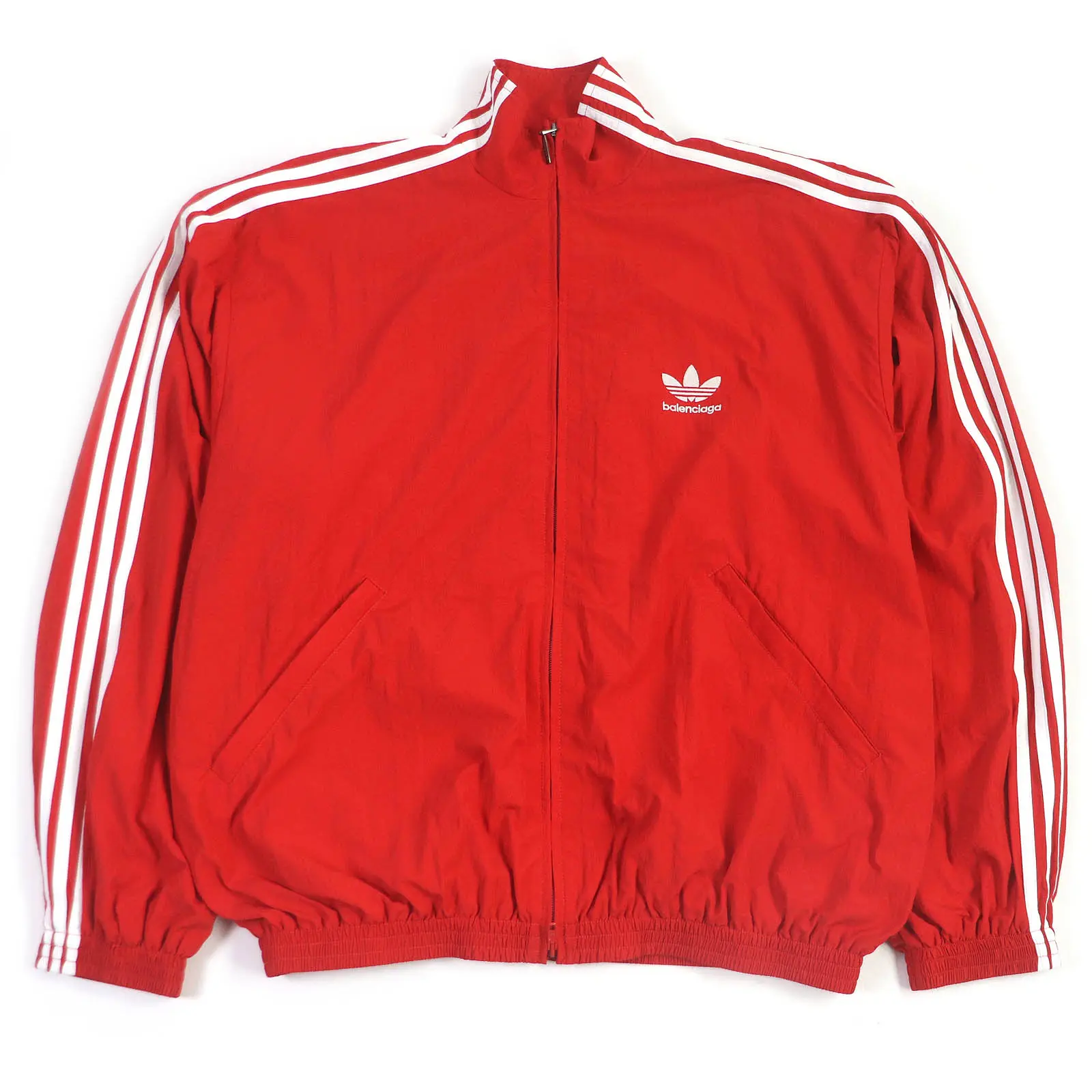 Pre-owned Balenciaga Nylon Small Leather Goods adidas Track Jacket Red L