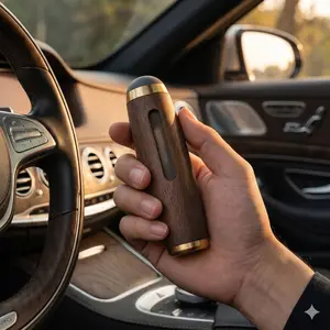 Walnut Beech Wood Car Ashtray – Keep Your Car Clean – Detachable Design, No Spills, 3 Sizes Fit Most, A Must-Have for Every Ride