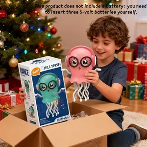 Fun Magic Dancing Jellyfish Toy, Christmas Kids Light Music Sensory Interactive Electric Toy, Ideal Birthday Gift for Boys Girls, Halloween & Christmas Gift