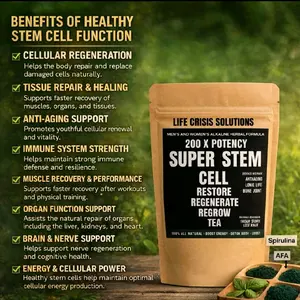 NOW AVAILABLE IN  HANDEMADE TEA AND TEA CAPSULES 200 X  POWERFUL POTENCY & EFFECTIVENESS  SUPER CELL ADVANCED SYNERGETIC NATURAL HERBAL AFA SPRULINA COMPOUND BLEND TEA