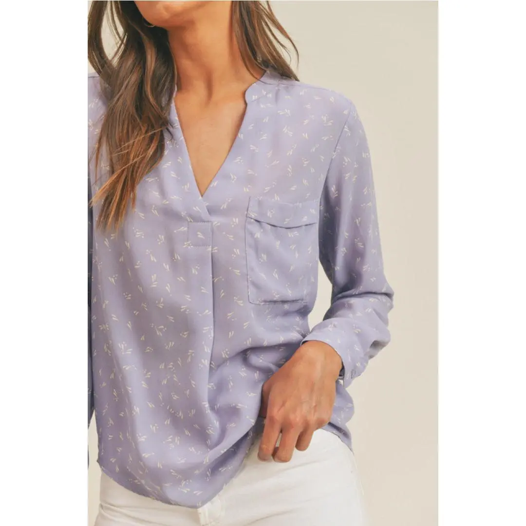 Lilac Long Sleeve Blouse
