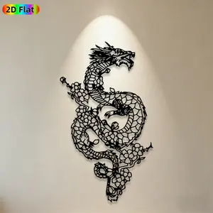 1pc Dragon Metal Wall Art,Dynamic Dragon Statue Mural, Ideal Gift for New Year, Chinese Festival, Rust-Resistant Metal Wall Decor Wall Sculptures, Perfect for Indoor Wall & Outdoor Fence, Chinese Culture Enthusiasts