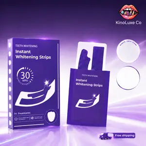 KinoLuxe Co - Teeth Whitening Strips, Peroxide-Free Sensitive Safe Whitening, 7/21 Sessions Gentle Enamel Brightening for Sensitive Teeth & Daily Use | Bright smile, zero sting pain easy rinse
