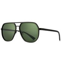 Gunmetal Frame/Sliver Rim/Dark Green Lens