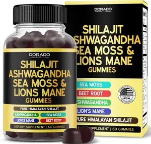 NEW 2026-Shilajit Gummies with Sea Moss, Ashwagandha & Lions Mane - (Shilajit Supplement for Men & Women, Energy & Immunity Support ) Third Party Tested, Vegan Safe, NON GMO & Made in USA (60 Gummies)