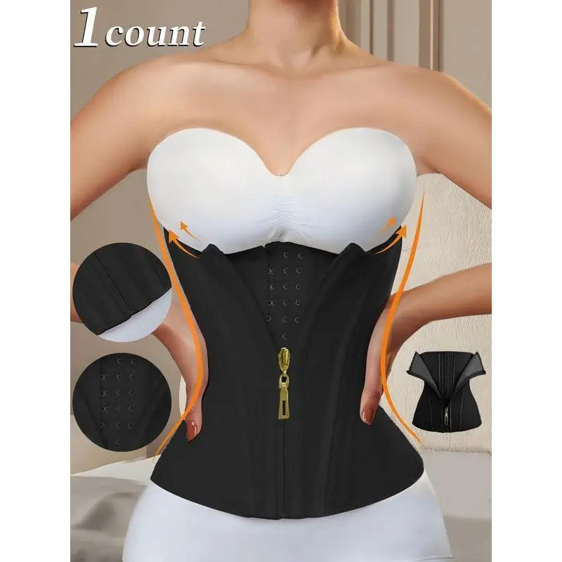 Women's Minimalist Underbust Segmented Triple-Wrap Waist Trainer Corset - Adjustable Hook Buckle, Compression Waist Cincher, Lady Shapewear for Workout & Hourglass Body Shaping