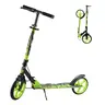 Kids & Teens Portable Folding 2-Wheel Alloy Steel Scooter (6 Years Above) - Adjustable Handlebar, Wide Deck, Rear Brake Light, 9-in PU Wheels, Quick Lock Buckle, 220 lbs Max Load, Foldable Frame, Black, Sports & Outdoor Essential, Fun Halloween Scooter