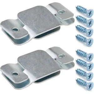 Metal Sectional Couch Connectors Furniture Interlocking,Sectional Sofa Fastener Software Bracket with Screws for Loveseat, Recliner, Chair or Chaise Lounge (4 Pcs)