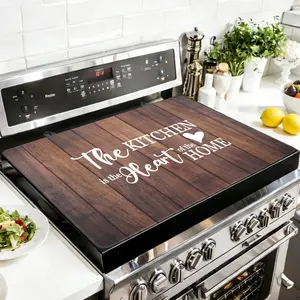 JOYFINITY Stove Top Covers for Electric Stove, Glass Cooktop Protector Heat Resistant Stovetop Mat for Kitchen Decor