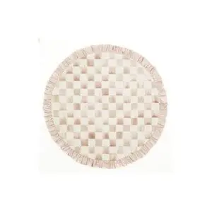 Mocha Check Round Placemat