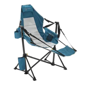Arrowhead Outdoor KKS0370U Folding Hammock Camp Chair with Detachable Footrest, Padded Headrest & Seat, 300 lb Capacity