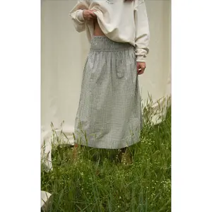 gather together gingham skirt