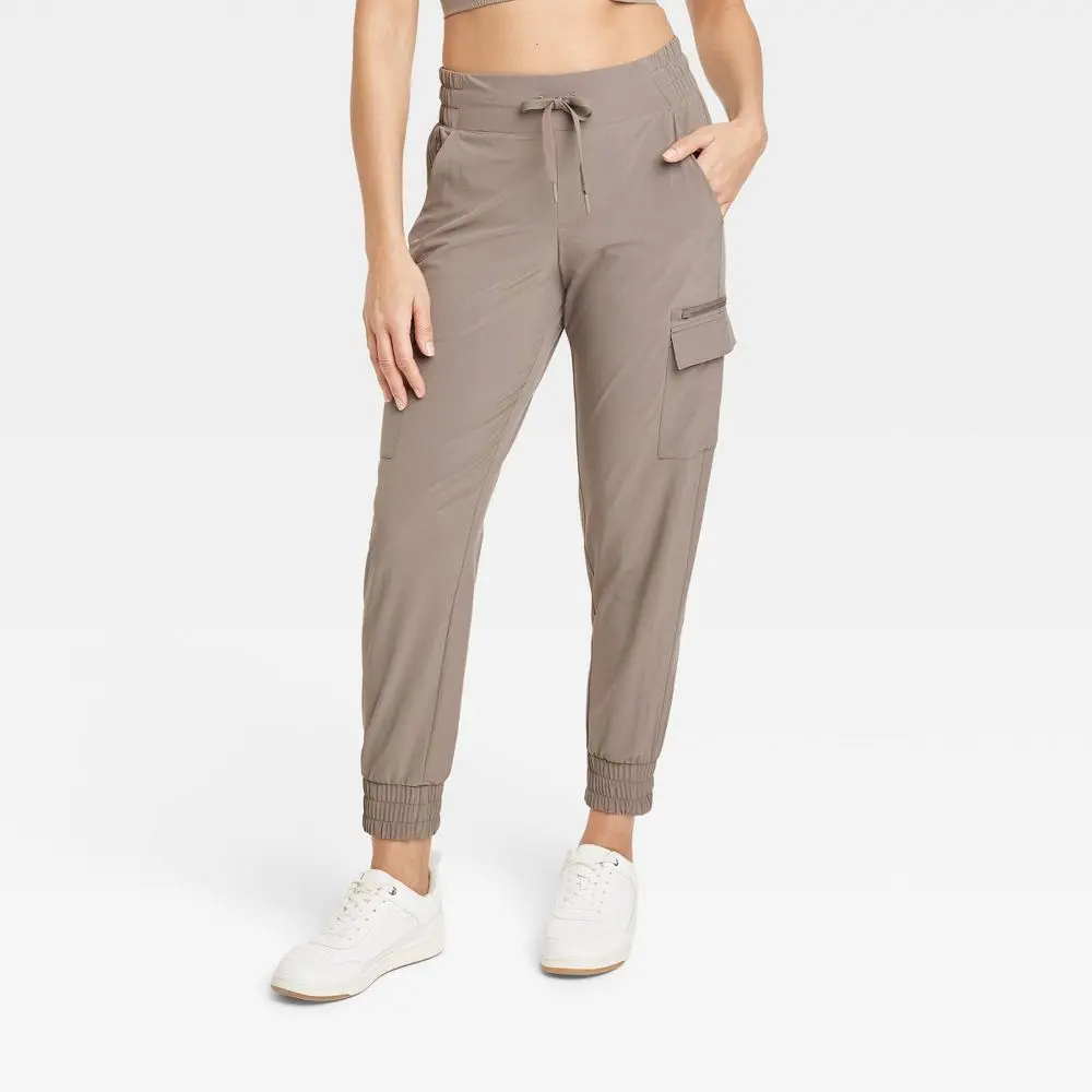 All In Motion Women's Flex Woven Cargo Joggers UPF 50+ Sports Quick Dry Pants, Active Joggers, Casual Comfy Jogger