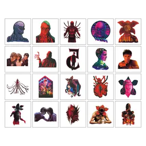 Stranger Things Temporary Tattoo Set, Waterproof Reusable Body Art Tattoos, Multiple Designs Including Eleven & Demogorgon, Perfect Gift, Tattoo For Beginners