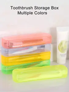 Portable Multifunctional Travel Toothbrush Storage Case With Candy Color, Perfect For Business Trips, Outdoor Adventures, And Home Organization Travel Essentials Workout Camping Holiday Essentials Vacation Accessories Travel Accessories Cruise