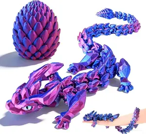 23.6” 3D Oversized Printed Dragon Egg, 3D Printed Fidget Toys, Large Articulated Dragon model Toy, Party Favors Fantasy Gifts for Kids Teens Collectors
