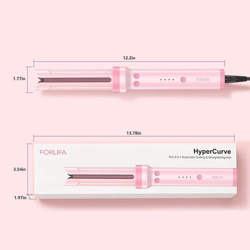 FORLIFA-Pro HyperCurve:Pro 3 in 1 Automatic Curling&Straightening Iron,AirBlow Tech with Cooling Air,1.1billion Negative Ions,72H  Hold, Triple Hair Protect & Burn-Free,Automatic Shut-Off,2-Way Rotation,Anti-Scald,Anti-Tangle,WeeklyDeals,TikTokShopStockUp