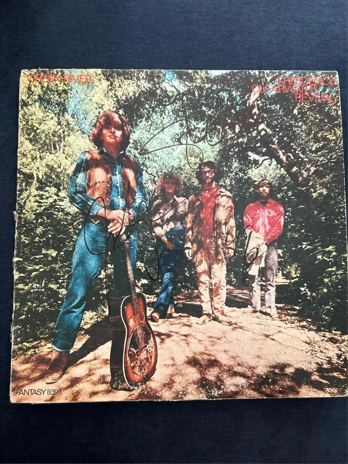 Signed Autograph Creedence Clearwater Revival (CCR) 3-Piece Vinyl Records LP Album - John Fogerty Collectible with Certificate of Authenticity (COA)