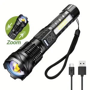 Super Powerful Rechargeable Torch Flood Light, For Outdoor Camping, Fishing, Hunting, Climbing, Adventure Emergency