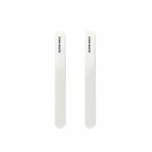 Czech Glass Nail File Set - 2 Piece Compact Design for Smooth Finish & Lifetime Use Eco Friendly Manicure Tool for Nail Care & Cuticle Care - Cutics
