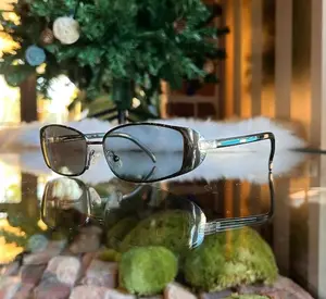 Pre-owned GUCCI GG2658/S Silver Rectangle Metal Sunglasses