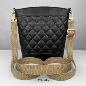 Cotton Canvas Strap - Adjustable Shoulder to Crossbody (34-55") - 1 inch Width, U-shape #16LG Clips