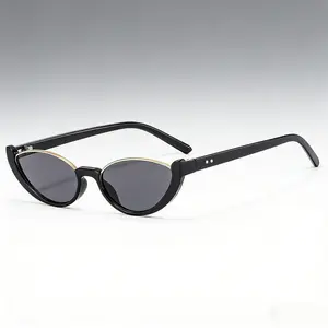 2026 Vintage Half Frame Cat Eye Sunglasses for Women Trendy Streetwear Style