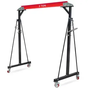 Garvee 4400LBS Gantry Crane, 8-12 FT Adjustable Height Gantry Crane, 2 Ton Shop Crane Lift Hoist for Warehouse, Factory
