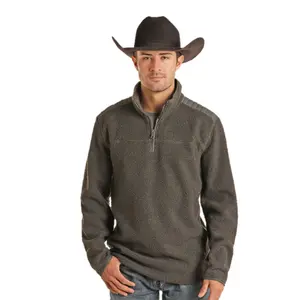 Powder River Outfitters Men's Charcoal Teddy Berber Pullover, Style DM91C01903