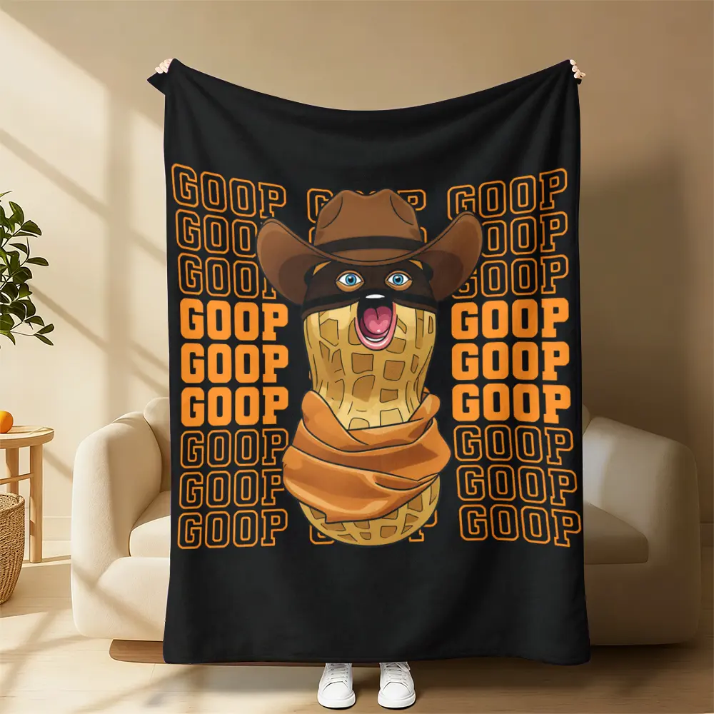 GOOP GOOP GOOP Arc Raiders The Burnt Peanut Goop Meme Blanket Lightweight Throw Blanket Flannel Microfiber Plush Bed Blanket Super Soft Blanket for All-Season Travel Camping Home Rug Suitable for giving as gifts to friends, parents and children