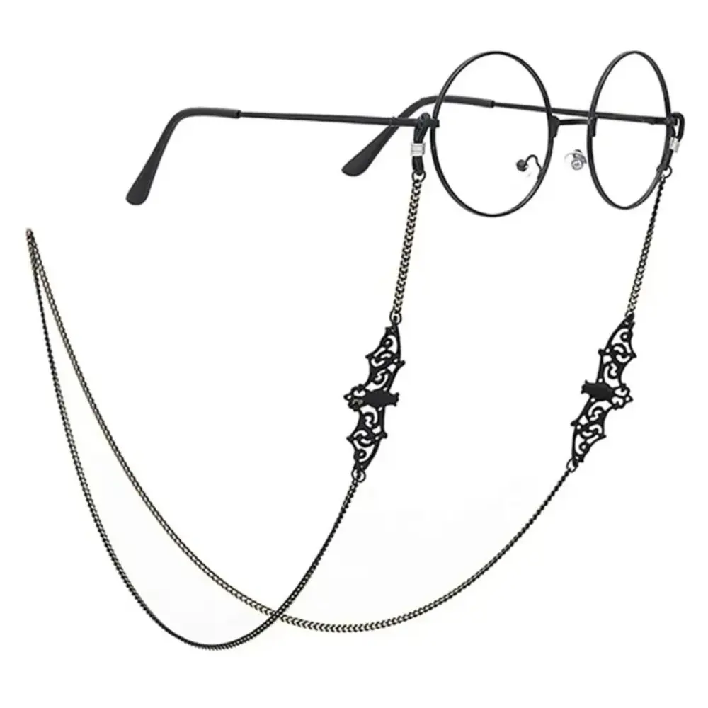Beaded Bat Motif Eyeglasses Lanyard - Hollow-Out Secure Hold Eyewear Chain, Casual Daily All-Day Wear Neck Retainer, Sports & Outdoor Protective Sunglasses Cord, Festival Outfits Aesthetic Necklace Accessory