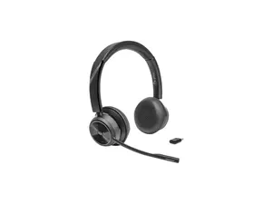 Poly Savi 7300 Office 7320 Headset - Microsoft Teams Certification - Stereo - Wireless - DECT 6.0 - 590 ft - 20 Hz - 20 kHz - Over-the-head, On-ear - Binaural - Ear-cup - Noise Cancelling Microphone -