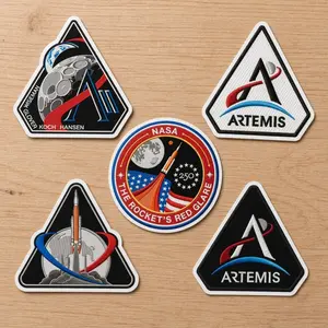 Artemis II NASA Patches | Lunar Mission Embroidery Badge | Moon & Space Explorer Astronaut Patch
