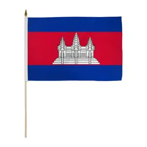 Cambodia 12x18in Stick Flag