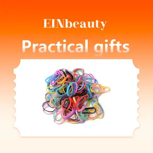 High-Elasticity Multicolor Plastic Hair Ties - Cute Candy-Colored Rubber Bands, Girly Hair Elastics for Ponytails.